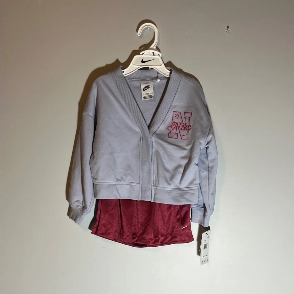 Nike Kids' Lavender Hoodie and Maroon Skort set